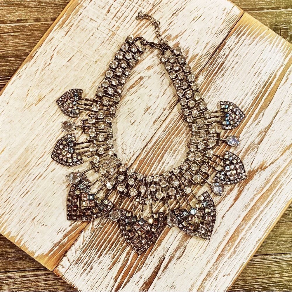 “BOHEMIAN NIGHTS” Crystal Rhinestone Statement Necklace - Picture 3 of 15